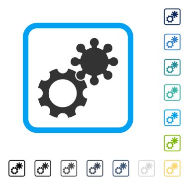 Gears'ı vektör simge çerçeveli