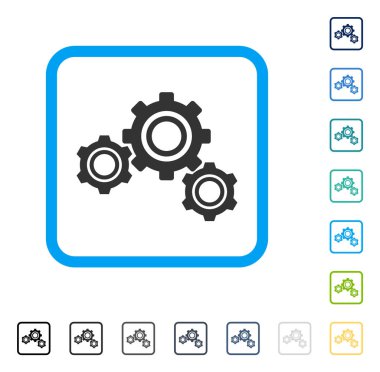 Gears'ı vektör simge çerçeveli