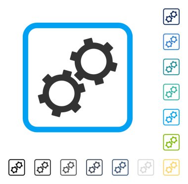 Gears'ı vektör simge çerçeveli