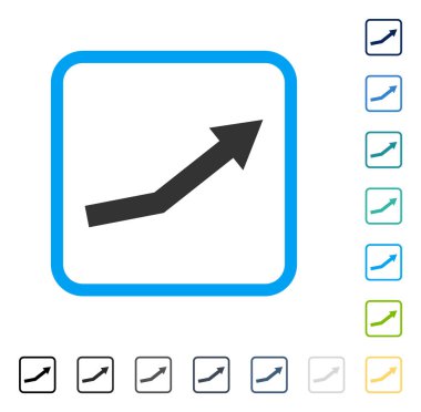 Büyüme eğilimi vektör simge çerçeveli