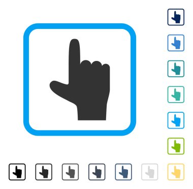 Çerçeveli vektör simge kadar el işaretçisi