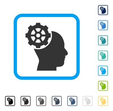 Kafa dişli vektör simge çerçeveli