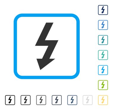 Yüksek gerilim vektör simge çerçeveli