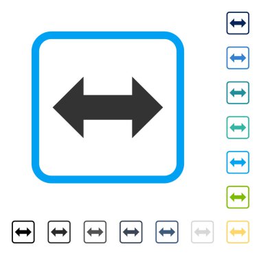 Yatay Exchange okları vektör simge çerçeveli