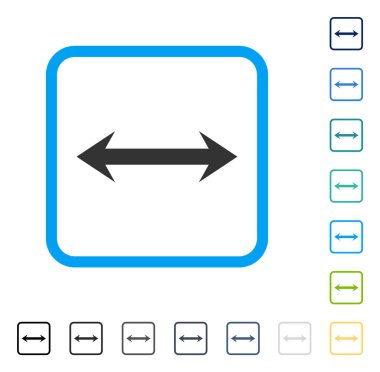 Yatay Çevir çerçeveli vektör simgesi