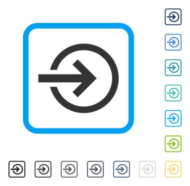 Alma vektör simge çerçeveli