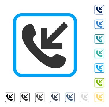 Gelen aramayı vektör simge çerçeveli