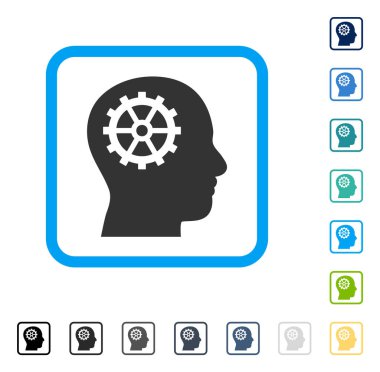 Akıl vektör simge çerçeveli