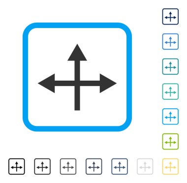 Kavşak yön vektör simge çerçeveli