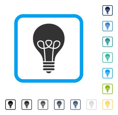 Lamba ampul vektör simge çerçeveli