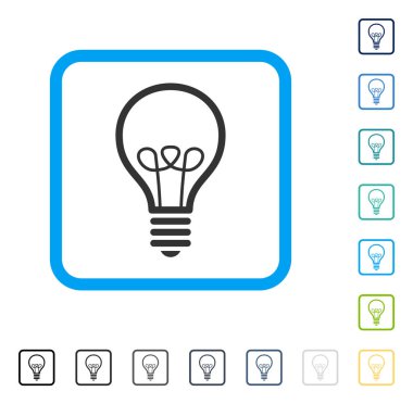 Lamba ampul vektör simge çerçeveli