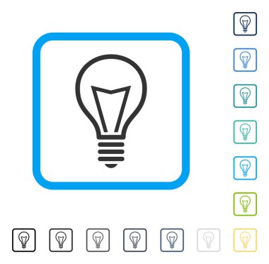 Lamba ampul vektör simge çerçeveli