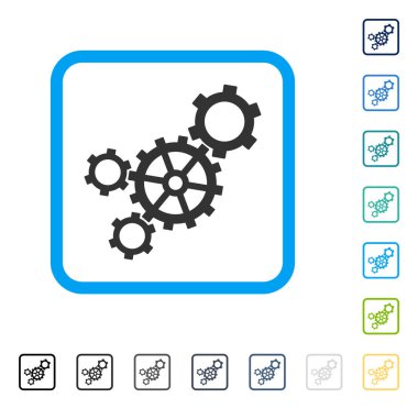 Mekanizması vektör simge çerçeveli
