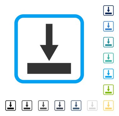 Hareket alt vektör simge çerçeveli