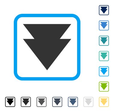 Çerçeveli vektör simgesi taşı