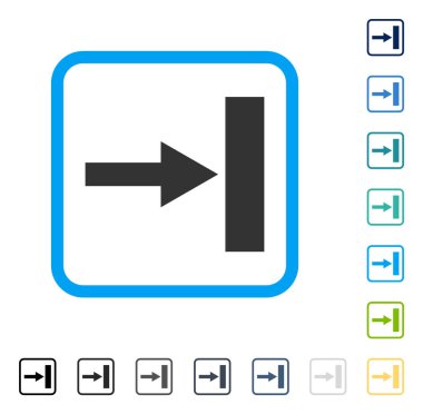 Doğru hareket ettirin vektör simge çerçeveli