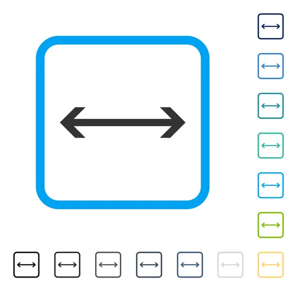 Icono de Vector Horizontal Flip Enmarcado — Archivo Imágenes Vectoriales