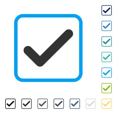 Tamam vektör simge çerçeveli