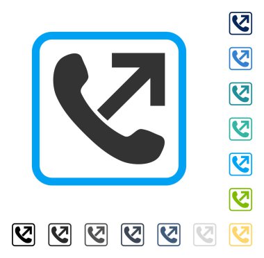 Çağrı giden vektör simge çerçeveli