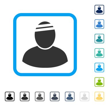 Hasta vektör simge çerçeveli