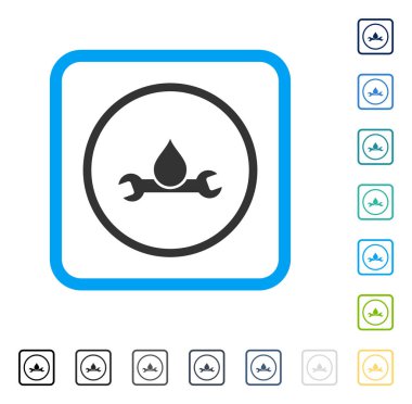 Sıhhi tesisat çerçeveli vektör simgesi