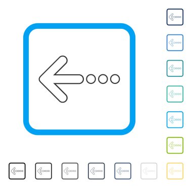 Vektör simge sol çerçeveli göndermek