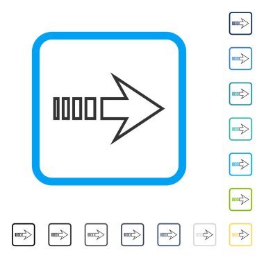 Vektör simgesi sağ çerçeveli göndermek