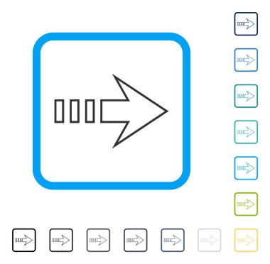 Vektör simgesi sağ çerçeveli göndermek