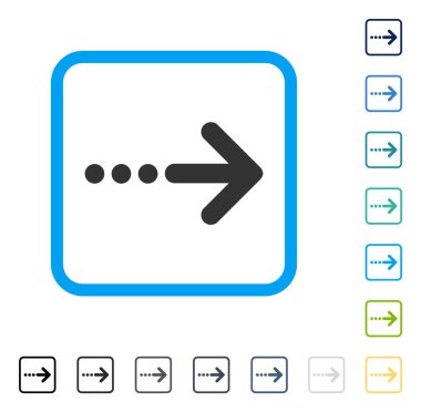 Vektör simgesi sağ çerçeveli göndermek