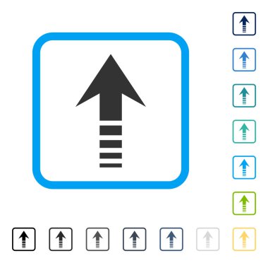 Yukarı çerçeveli vektör simgesi göndermek