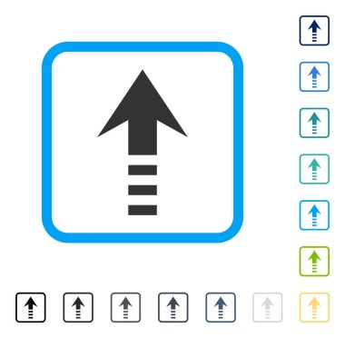 Yukarı çerçeveli vektör simgesi göndermek