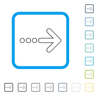 Vektör simgesi sağ çerçeveli göndermek