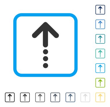 Yukarı çerçeveli vektör simgesi göndermek