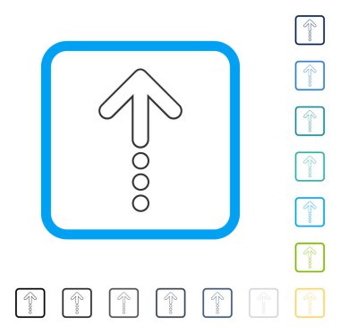 Yukarı çerçeveli vektör simgesi göndermek