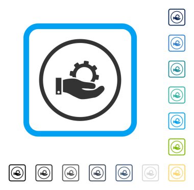 Hizmet vektör simge çerçeveli