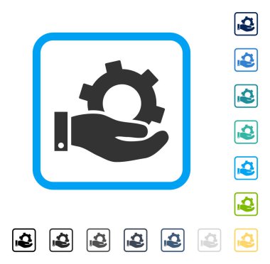 Hizmet vektör simge çerçeveli