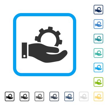 Hizmet vektör simge çerçeveli