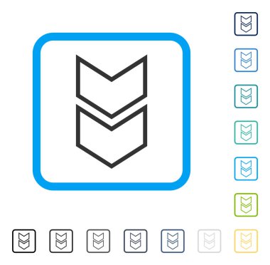 Çerçeveli vektör simgesi kaydır