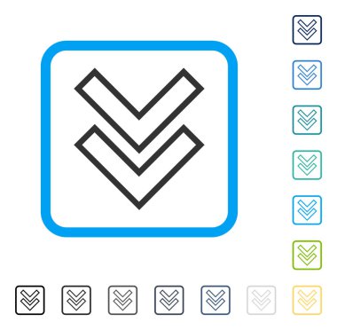 Çerçeveli vektör simgesi kaydır