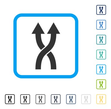 Çerçeveli vektör simge yukarı okları shuffle