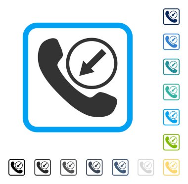 Gelen aramayı vektör simge çerçeveli