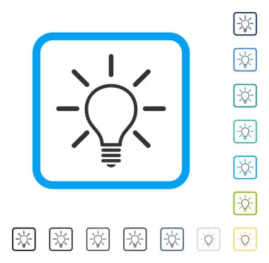 Ampul vektör simge çerçeveli