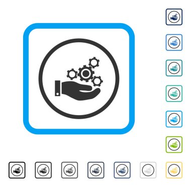 Mekanik Servisi vektör simge çerçeveli
