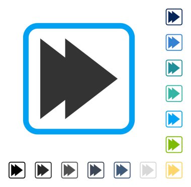 Doğru hareket ettirin vektör simge çerçeveli