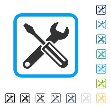 Vektör simge seçenekleri çerçeveli