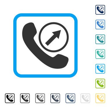 Çağrı giden vektör simge çerçeveli