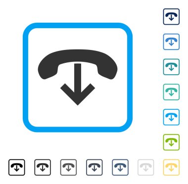 Çerçeveli vektör simge telefon asmak
