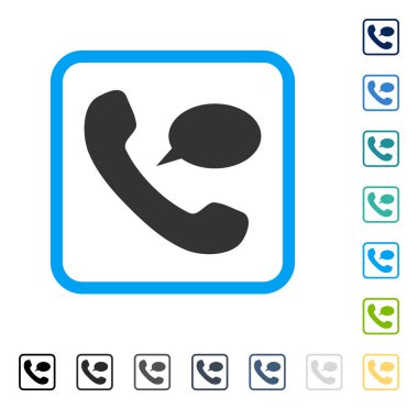 Telefon mesajı vektör simge çerçeveli