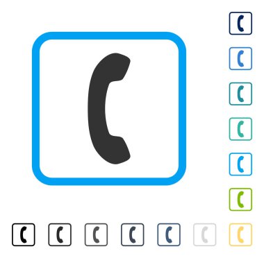 Telefon alıcı vektör simge çerçeveli