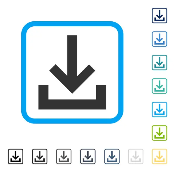 Ícone de vetor emoldurado da caixa de entrada — Vetor de Stock